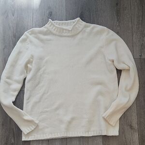 Sarah Bentley Cozy White Turtleneck Sweater
